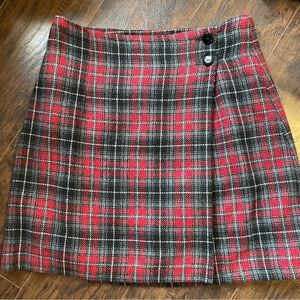 Vintage 35th and 10th Plaid Wool Blend Skirt